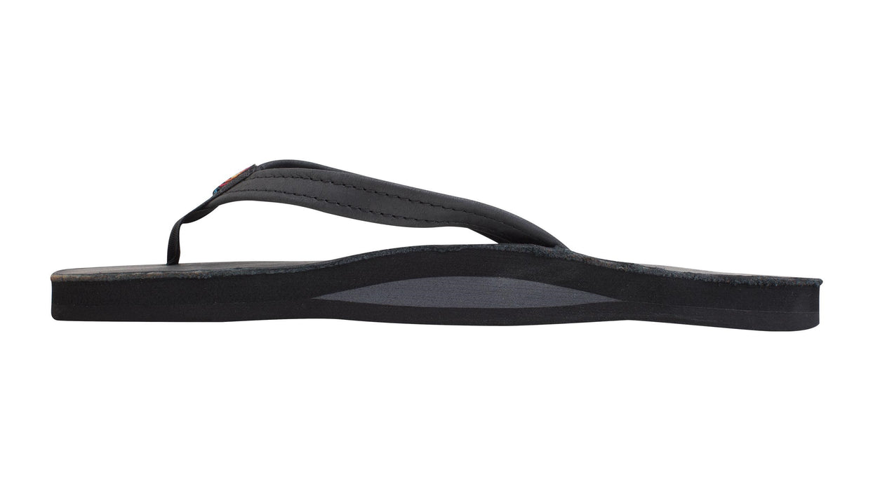 Rainbow Single Layer 1/2" Strap Sandal-Classic Black