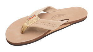 Rainbow Single Layer Leather Sandal-Sierra Brown