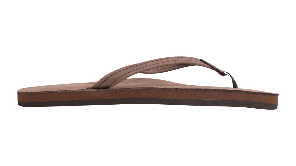 Rainbow Single Layer Leather Narrow Sandal-Expresso