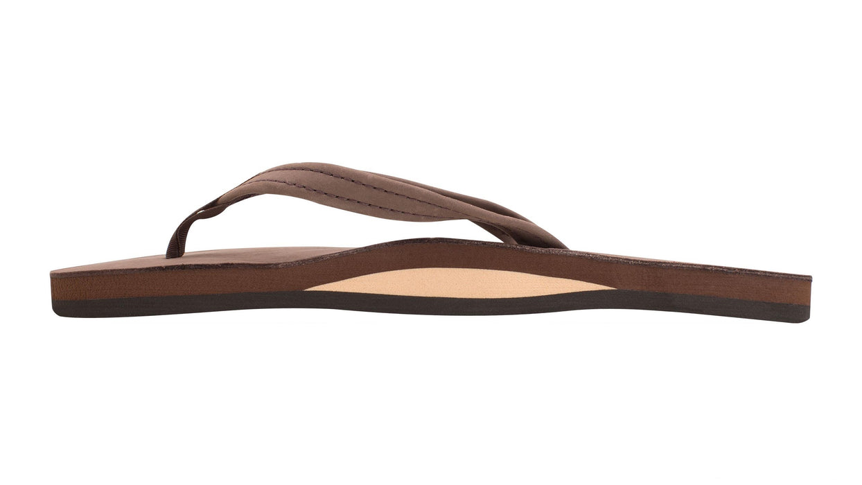 Rainbow Single Layer Leather Narrow Sandal-Expresso