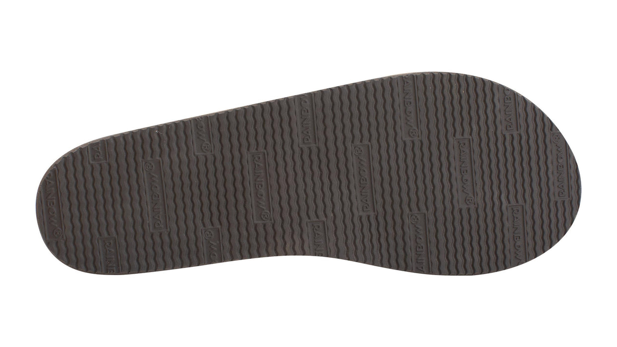 Rainbow Single Layer Leather Narrow Sandal-Sierra Brown