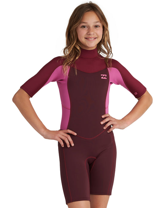 Billabong 202 Synergy S/S Springsuit-Maroon