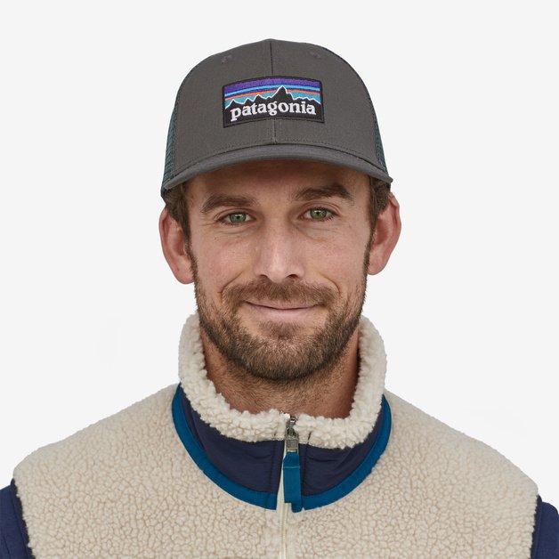 Patagonia P-6 Logo Trucker Hat-Forge Grey