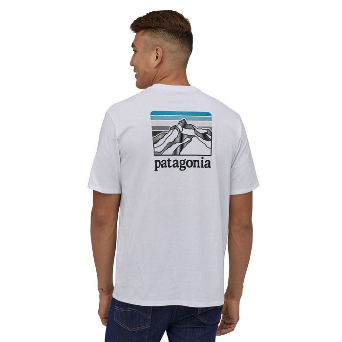 Patagonia Line Logo Ridge Pocket Responsibili-Tee-White