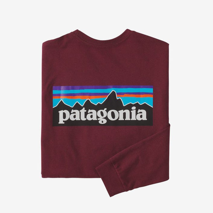 Patagonia M's L/S P-6 Logo Responsibili-Tee-Sequoia Red