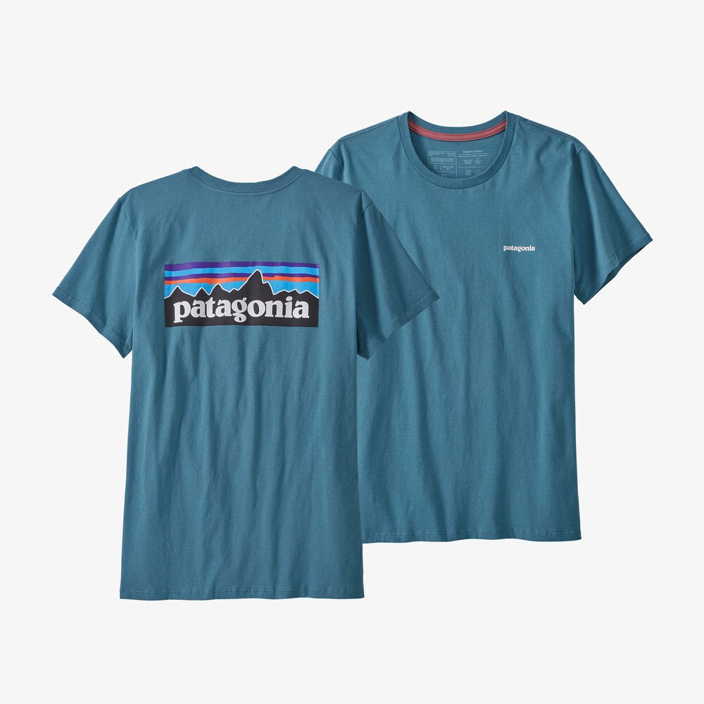 Patagonia W's P-6 Logo Organic Tee-Abalone Blue
