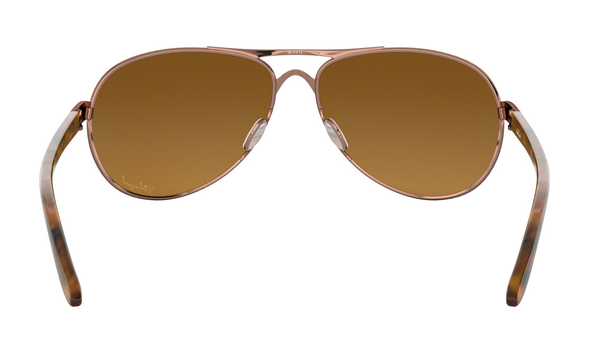 Oakley Feedback Sunglasses-Rose Gold/VR50 Brown Grad