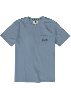 Vissla Dynasty Pocket Tee-Faded Denim