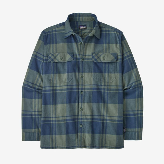 Patagonia M's Organic Cotton MW Fjord Flannel L/S Shirt-Live Oak: Hemlock Green