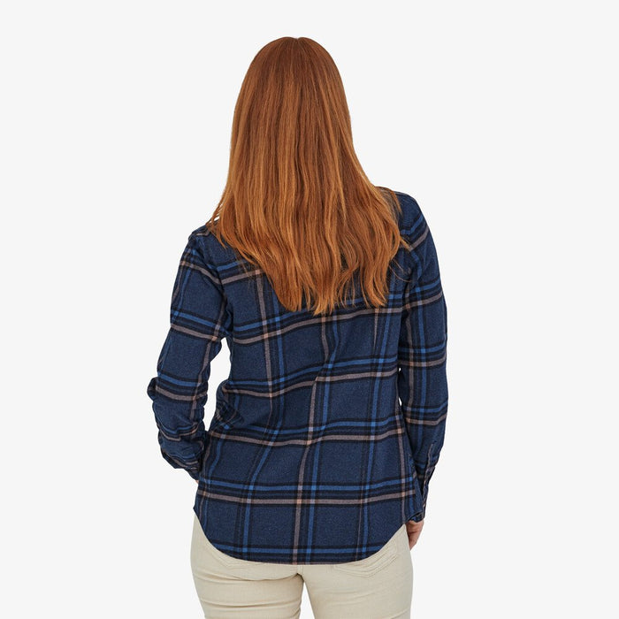 Patagonia W's L/S Organic Cotton MW Fjord Flannel-Tundra: New Navy
