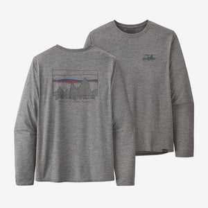 Patagonia Cap Cool Daily Graphic L/S Shirt-73 Skyline: Feather Grey