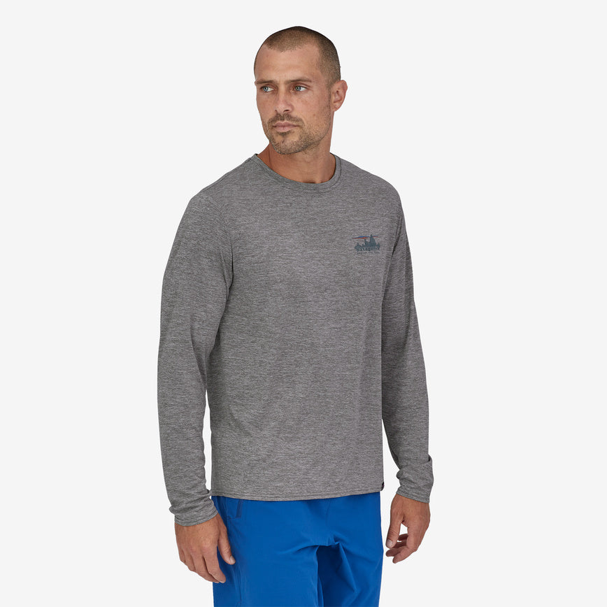 Patagonia Cap Cool Daily Graphic L/S Shirt-73 Skyline: Feather Grey