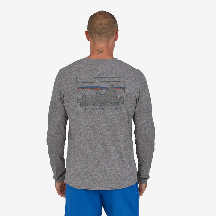 Patagonia Cap Cool Daily Graphic L/S Tee-73 Skyline: Feather Grey