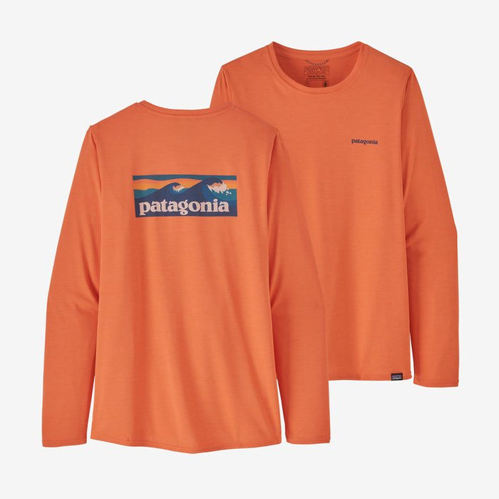 Patagonia Cap Cool Daily Graphic L/S Tee-Tigerlily Orange X-Dye