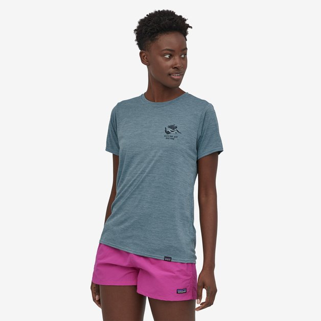 Patagonia Cap Cool Daily Graphic Tee-Light Plume Grey X-Dye