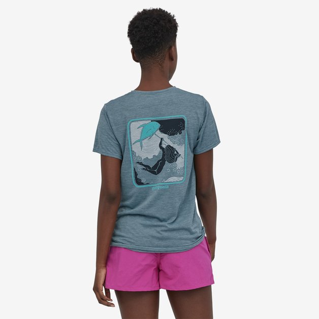Patagonia Cap Cool Daily Graphic Tee-Light Plume Grey X-Dye