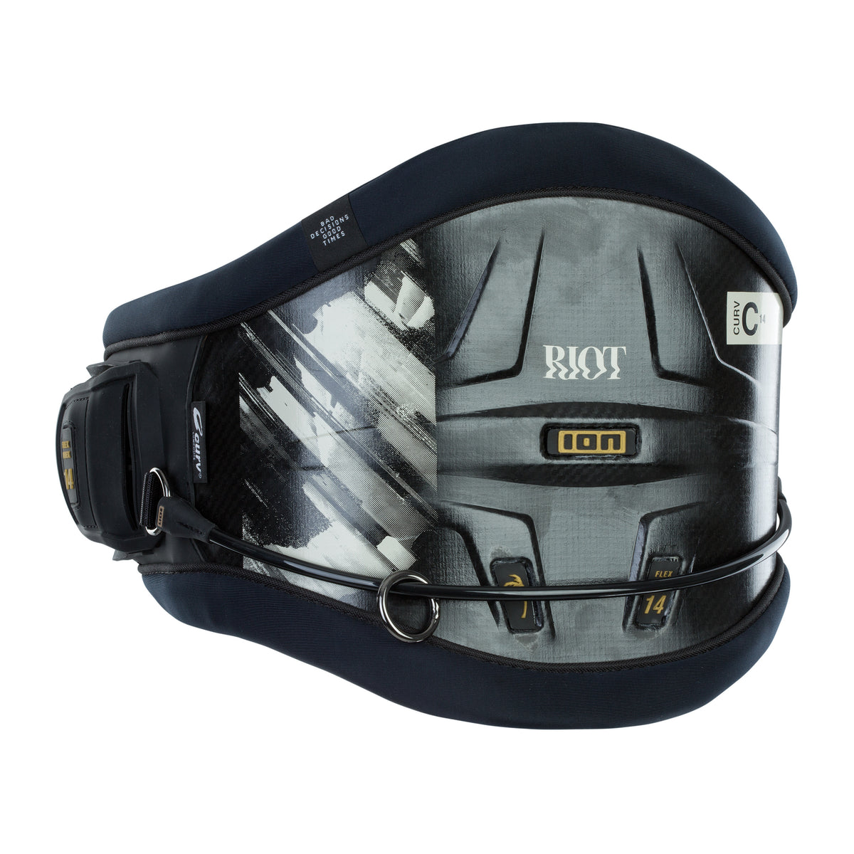 ION Riot Curv 14 Waist Harness-Black