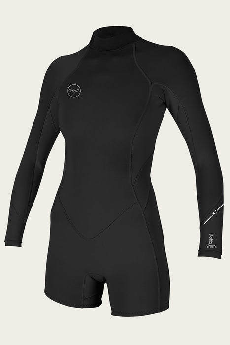 O'Neill Wmn's Bahia 2/1mm BZ L/S Springsuit-Blk/Blk/Blk