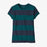Patagonia W's Mainstay Tee-Anchor Stripe: Dark Borealis Green