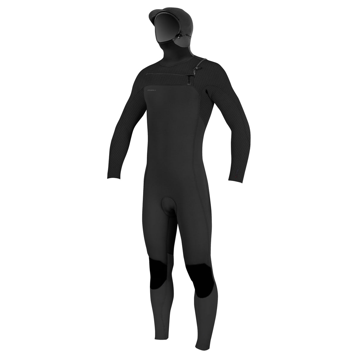 O'Neill Hyperfreak 5/4mm+ CZ Hooded Wetsuit-Blk/Blk