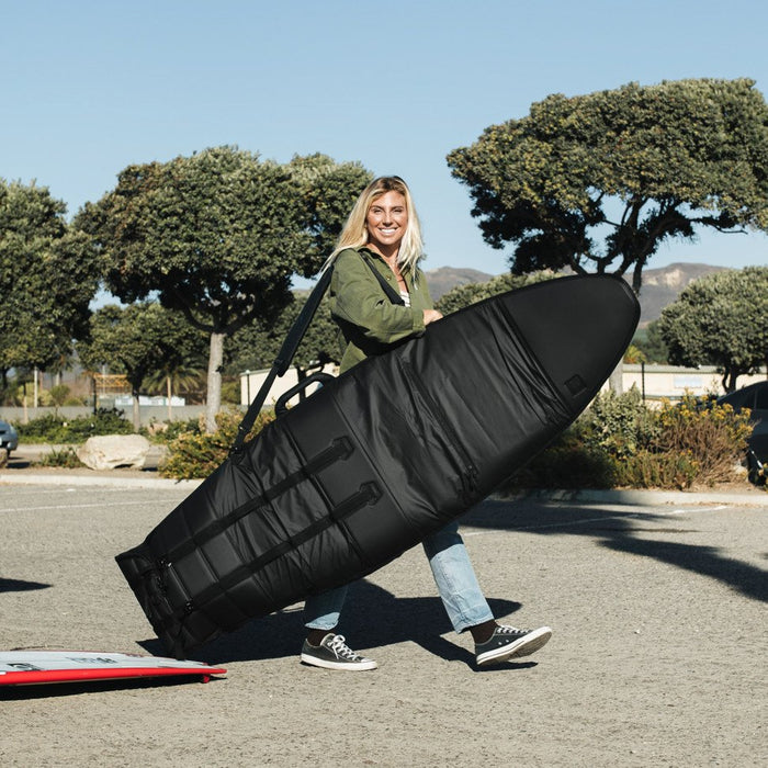 Ocean & Earth Compact Day Black / Red Longboard Surfboard Bag - Fits 1  Board - 11'