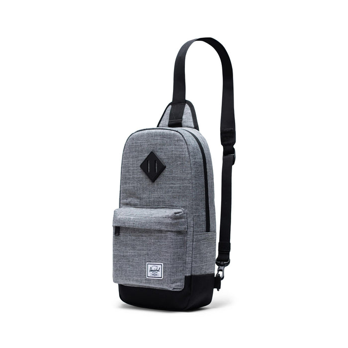 Herschel Heritage Shoulder Bag-Raven Crosshatch/Black