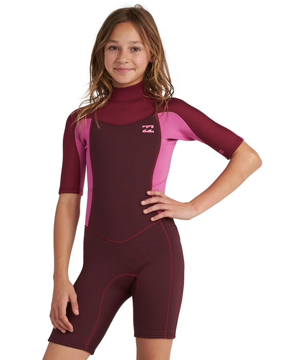Billabong 202 Synergy S/S Springsuit-Maroon
