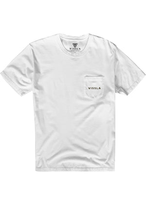 Vissla Hideaway Premium Pocket Tee-White