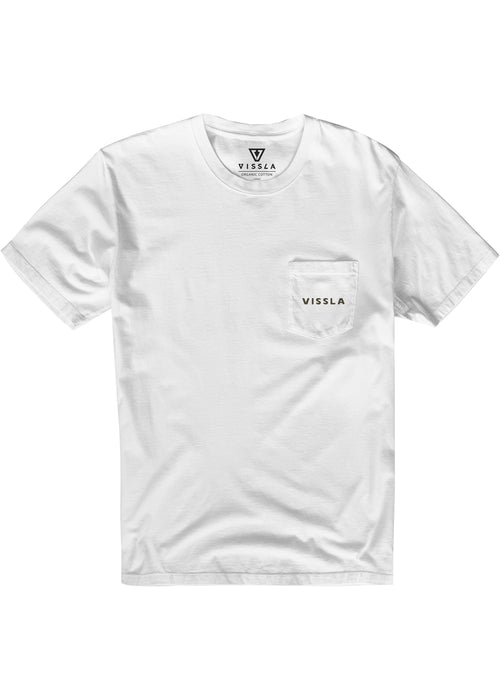 Vissla Hideaway Premium Pocket Tee-White