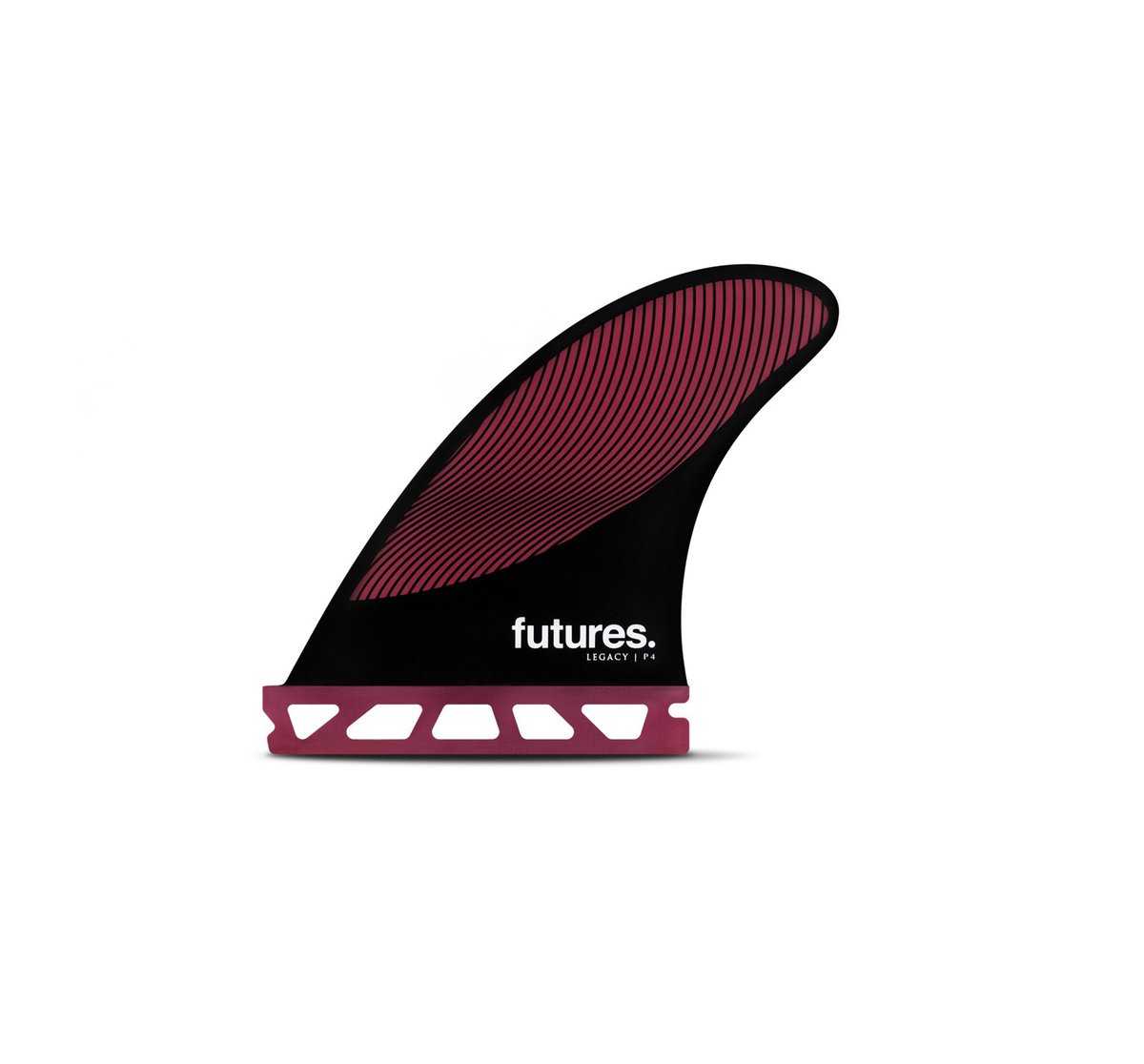 Futures P4 Legacy Tri Fin Set-Burgundy/Black-Small
