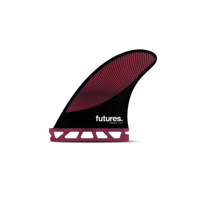Futures P4 Legacy Tri Fin Set-Burgundy/Black-Small