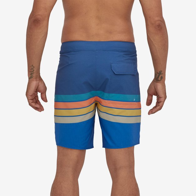 Patagonia Hydropeak 18" Boardshorts-Santa Cruz Stripe: Superior Blue
