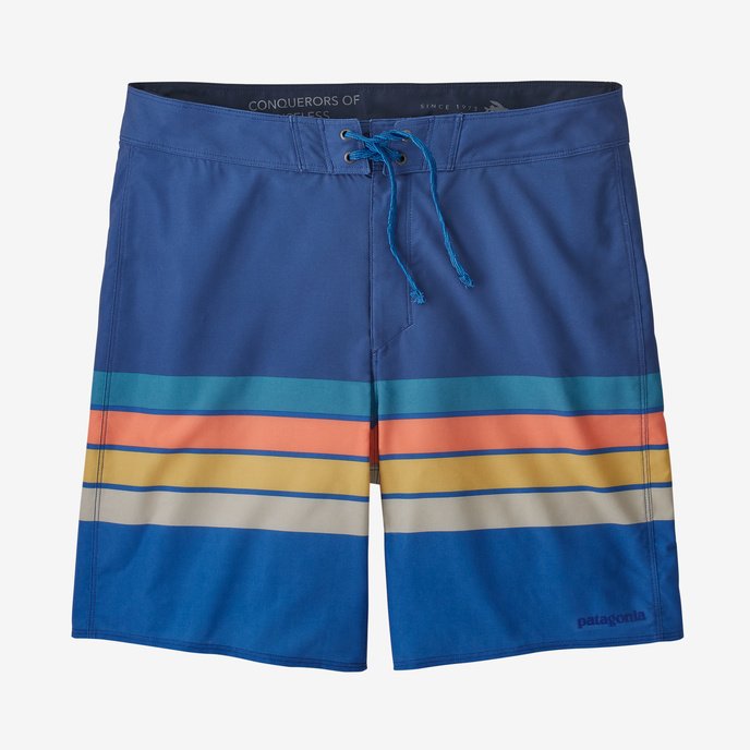 Patagonia Hydropeak 18" Boardshorts-Santa Cruz Stripe: Superior Blue