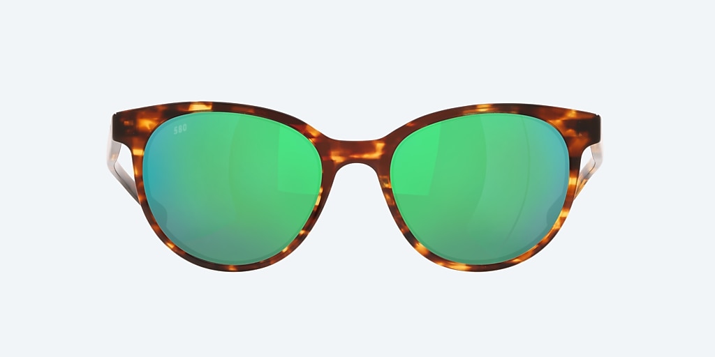 Costa Isla Sunglasses-Shiny Tort/Green Mirror 580G