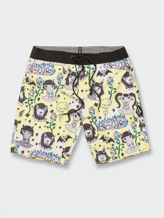 Volcom Surf Vitals Ozzy Stoney 19" Boardshorts-Glimmer Yellow
