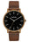Nixon Porter Leather  Watch-Brass/Black/Brown