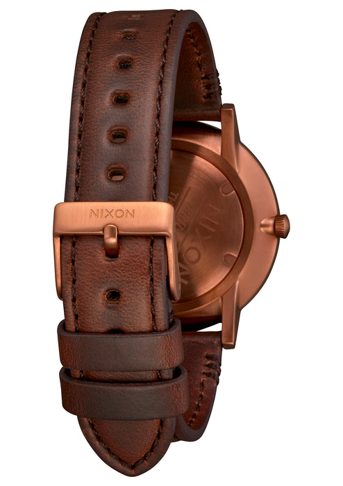 Nixon Porter Leather Watch-Copper/Brown/Serape