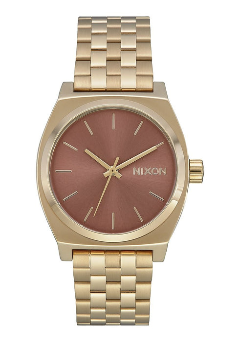 Nixon Medium Time Teller Watch-Light Gold/Marsala