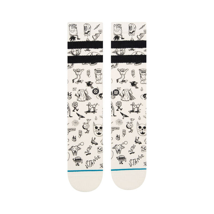 Stance Tagged Socks-Off White