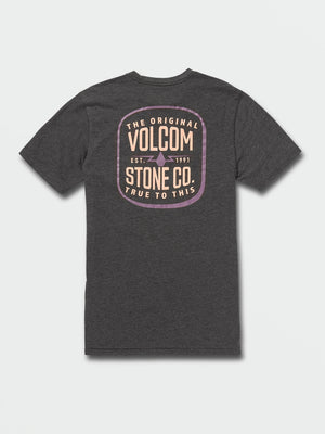 Volcom Carbide Pocket Tee-Dark Black Heather