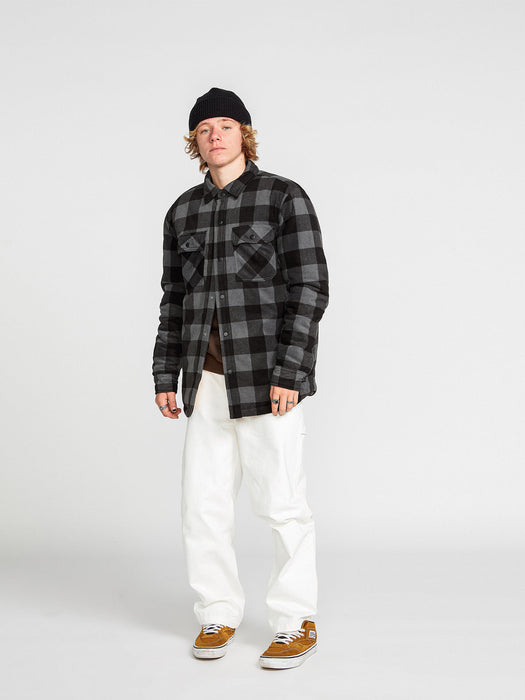 Volcom Bowered Fleece L/S Shirt-Pewter