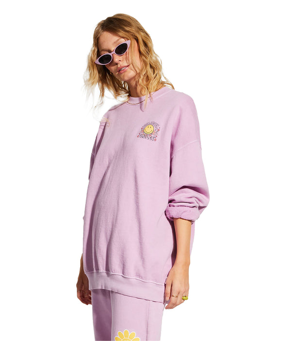 Billabong Ridin Happy Sweatshirt-Lady Lavender