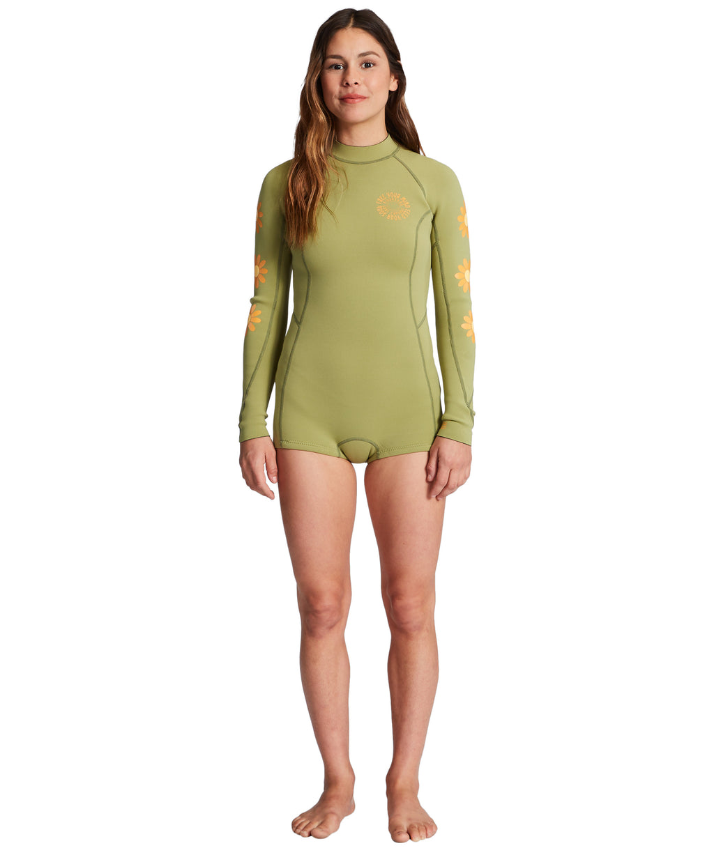 Billabong Spring Fever L/S Springsuit-Split Pea
