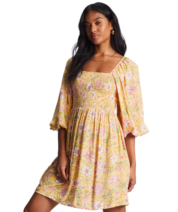 Billabong Paradise Days Dress-Golden Peach
