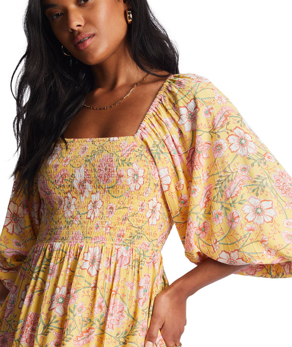 Billabong Paradise Days Dress-Golden Peach