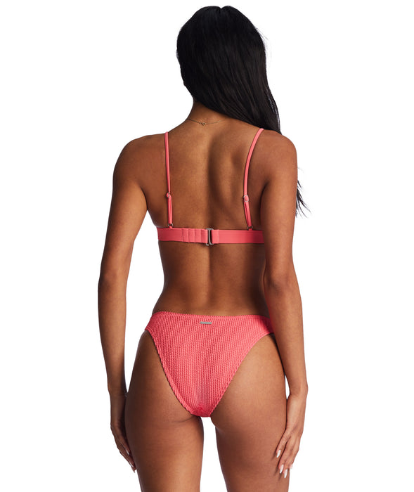 Billabong Summer High Fixed Tri Top-Coral Crush