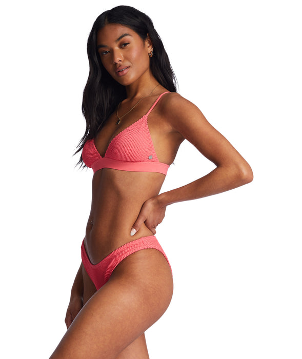 Billabong Summer High Fixed Tri Top-Coral Crush