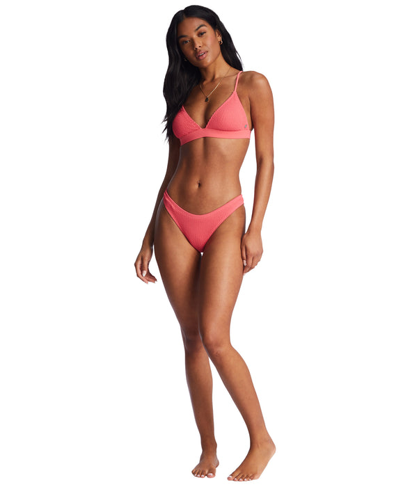 Billabong Summer High Fixed Tri Top-Coral Crush