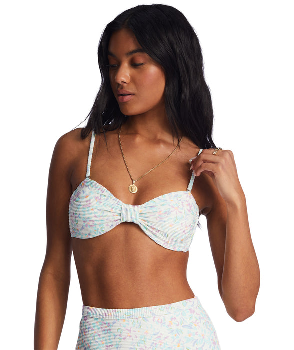 Billabong Sweet Oasis Tanlines Bandeau Top-Salt Crystal