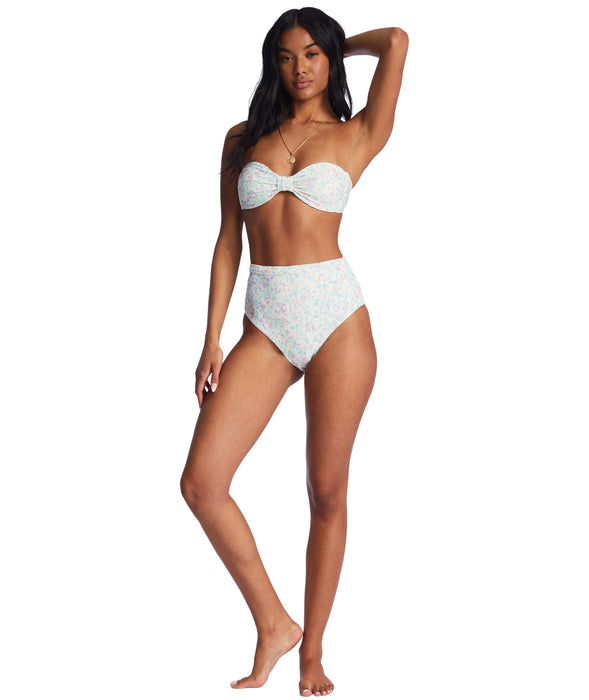 Billabong Sweet Oasis Tanlines Bandeau Top-Salt Crystal
